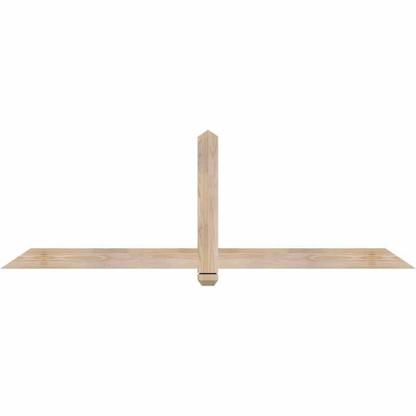 Ekena Millwork Eugene Smooth Timber Gable Bracket, Douglas Fir, 72"W x 24"H x 1 1/2"D x 3 1/2"F, 8/12 Pitch GBW072X24X0204EUG00SDF - main